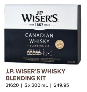LCBO J. p. wiser's whisky blending kit offer