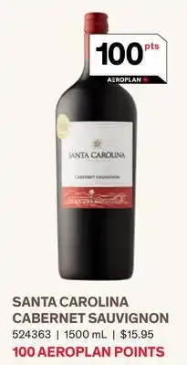 LCBO Santa carolina cabernet sauvignon aeroplan points offer