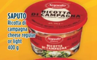Marché Adonis Saputo ricotta di campagna cheese regular or light offer