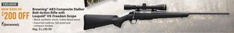 Bass Pro Browning® ab3 composite stalker bolt-action rifle with leupold® vx-freedom scope offer