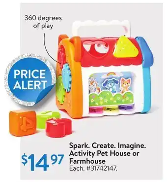Walmart Spark. create. imagine activity pet house or farmhouse offer