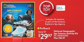 Walmart National geographic spy science activity kit offer