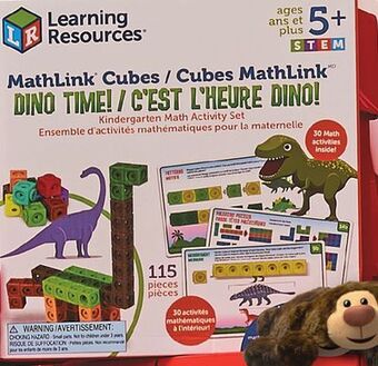 Walmart Mathlink® cubes kindergarten fantasticals! or dino time! math activity sets offer