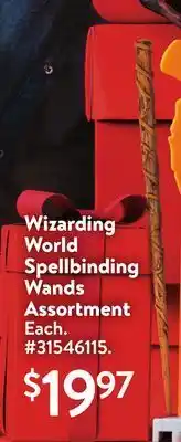 Walmart Wizarding world spellbinding wands assortment offer