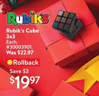 Walmart Rubik's cube 3x3 offer