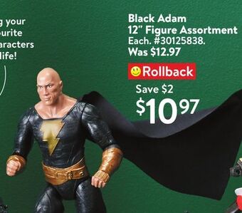 Walmart Black adam 12" figure assortment offer