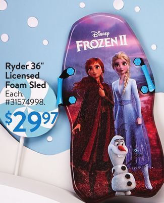 Walmart Ryder 36" licensed foam sled offer