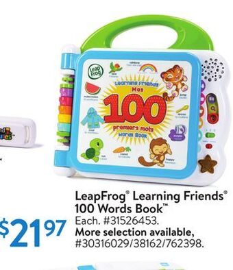 Walmart Leapfrog® learning friends® 100 words book offer