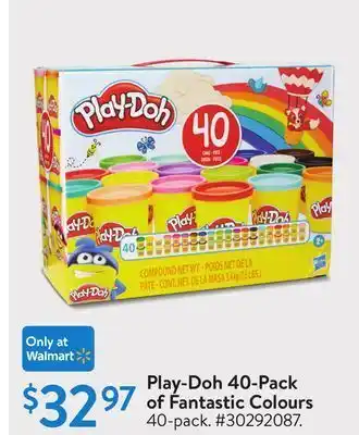 Walmart Play-doh 40-pack of fantastic colours offer