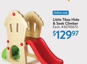 Walmart Little tikes hide & seek climber offer