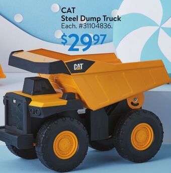 Walmart Cat steel dump truck offer