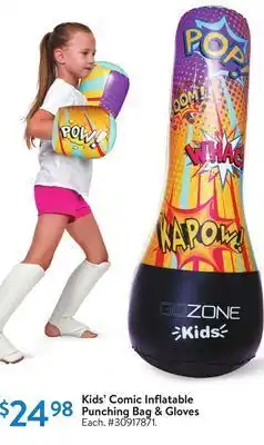 Walmart Kids' comic inflatable punching bag & gloves offer