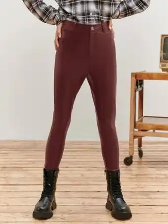 SheIn Shein teen girls high waist pu leather skinny pants offer