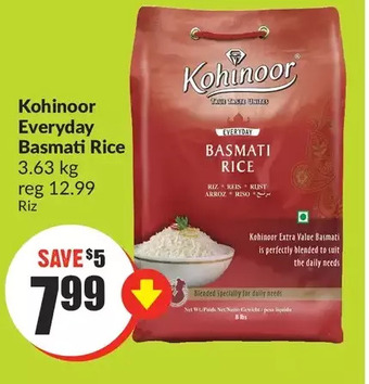 FreshCo Kohinoor everyday basmati rice offer