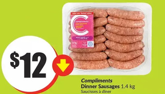 FreshCo Compliments dinner sausages offer