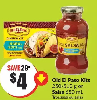 FreshCo Old el paso kits or salsa offer