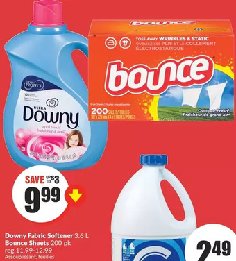 FreshCo Downy fabric softener | bounce sheets offer