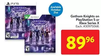 Walmart Gotham knights on playstation 5 or xbox series x offer