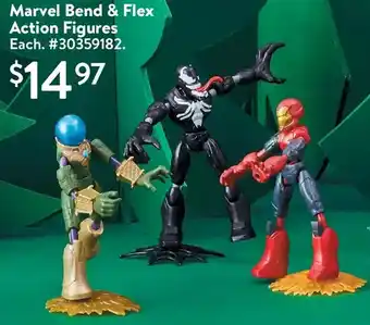 Walmart Marvel bend & flex action figures offer