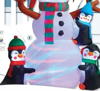 Home Hardware Light up inflatable snowman - indoor/outdoor. rotating multi-led flashing lights offer