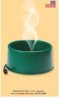 Home Hardware Heated pet dish offer