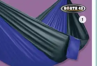 Home Hardware 1 double hammocks blue/grey or khaki/green offer