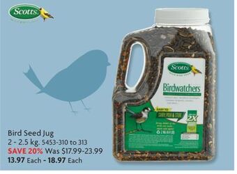 Home Hardware Bird seed jug offer