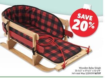 Home Hardware Wooden baby sleigh offer