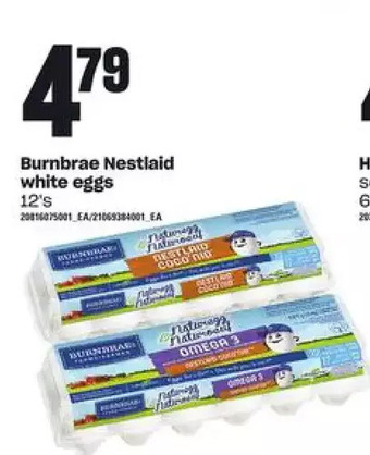 Loblaws Burnbrae nestlaid white eggs offer