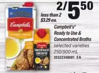 Loblaws Campbell's ready to use & concentrated broths offer