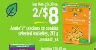 Loblaws Annie's crackers or cookies offer