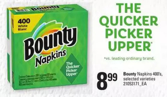 Loblaws Bounty napkins offer