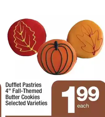 Highland Farms Dufflet pastries 4" fall-themed butter cookies offer