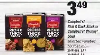Loblaws Campbell's rich & thick stock or campbell's chunky soup offer