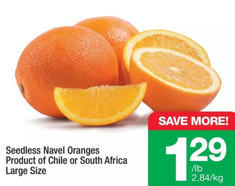 Highland Farms Seedless navel oranges offer