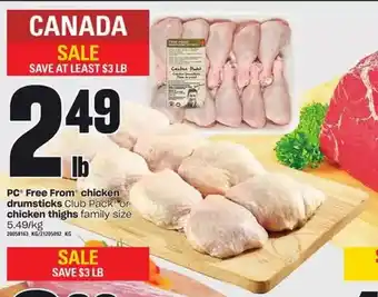 Zehrs Markets Pc free from chicken drumstick or chicken thighs offer
