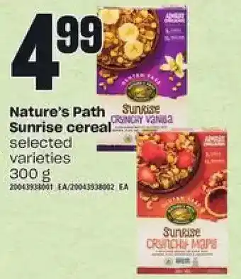 Zehrs Markets Nature's path sunrise cereal offer