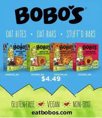 Zehrs Markets Bobo's oat bites | oat bars | stuff'd bars offer