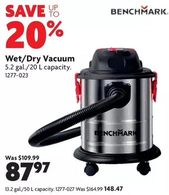 Home Hardware Wet/dry vacuum: 20 l capacity | 50 l capacity offer