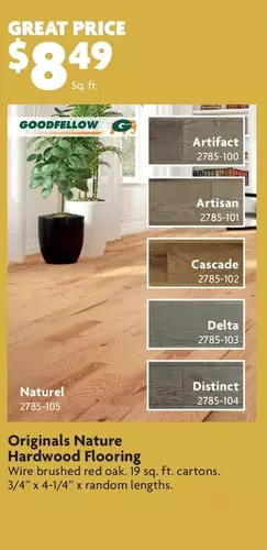 Home Hardware Originals nature hardwood flooring offer