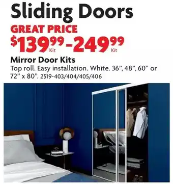 Home Hardware Mirror door kit offer