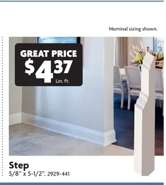 Home Hardware Primed mdf baseboard: step offer