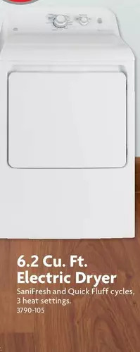 Home Hardware 6.2 cu. ft. electric dryer offer