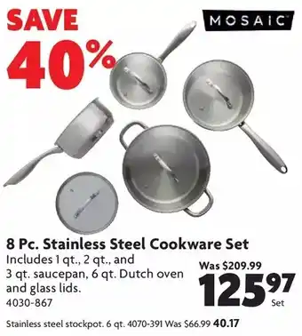 Home Hardware Stainless steel stock pot | 8 pc. stainless steel cookware set offer