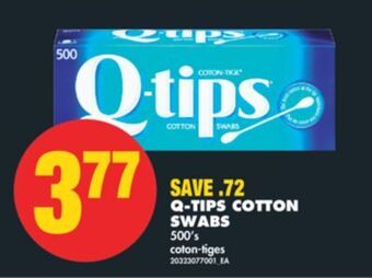 No Frills Q-tips cotton swabs, 500's offer