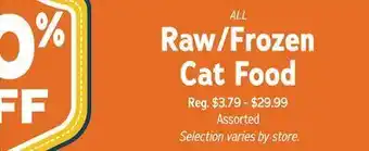 Ren’s Pets Depot Raw/frozen cat food offer
