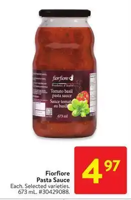 Walmart Fiorfiore pasta sauce offer