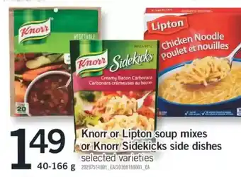 Fortinos Knorr or lipton soup mixes or knorr sidekicks side dishes offer