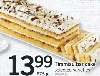 Fortinos Tiramisu bar cake offer
