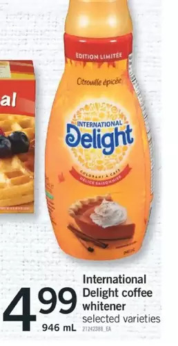 Fortinos International delight coffee whitener offer